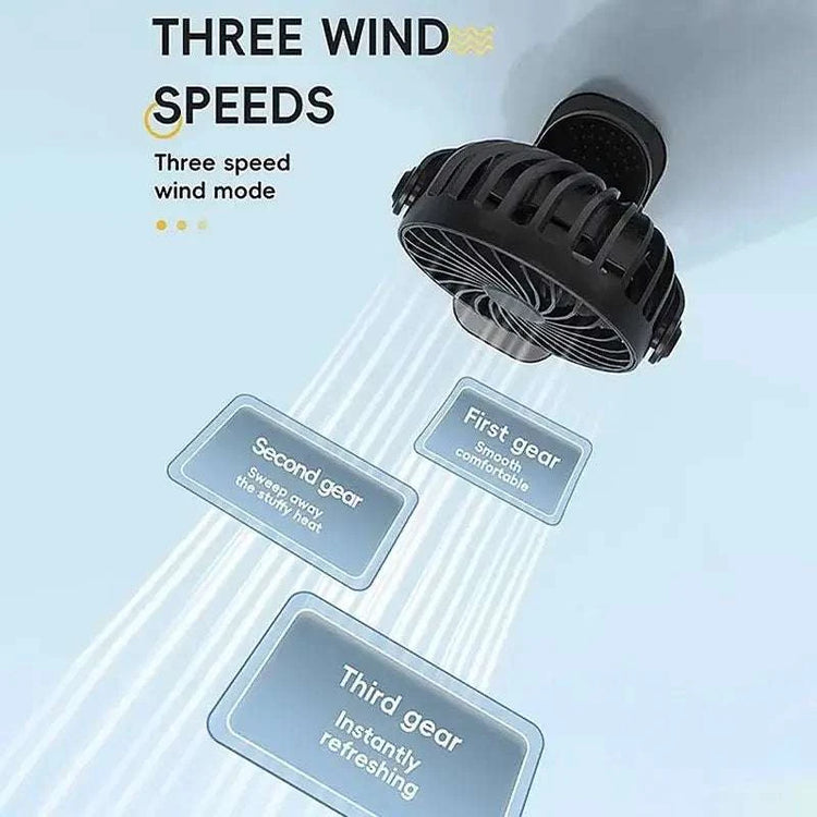 Portable Clip Fan – 720° Rotation with LED Light - OBRANO