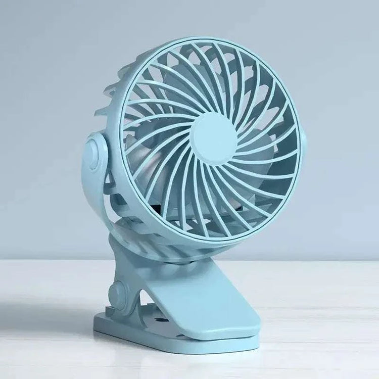 Portable Clip Fan – 720° Rotation with LED Light - OBRANO