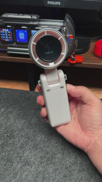 Portable Handheld Mini Fan – Turbo Cooling with 5 Speeds & Digital Display | USB Rechargeable