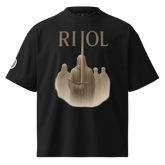 Unisex organic oversized high neck t-shirt