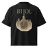 Unisex organic oversized high neck t-shirt