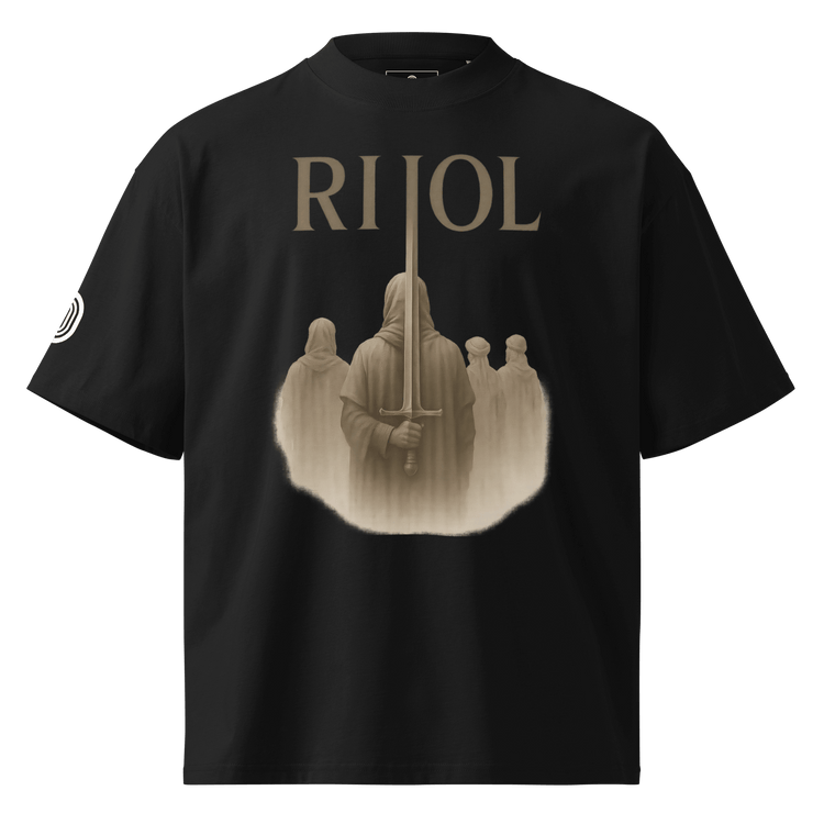 Unisex organic oversized high neck t-shirt
