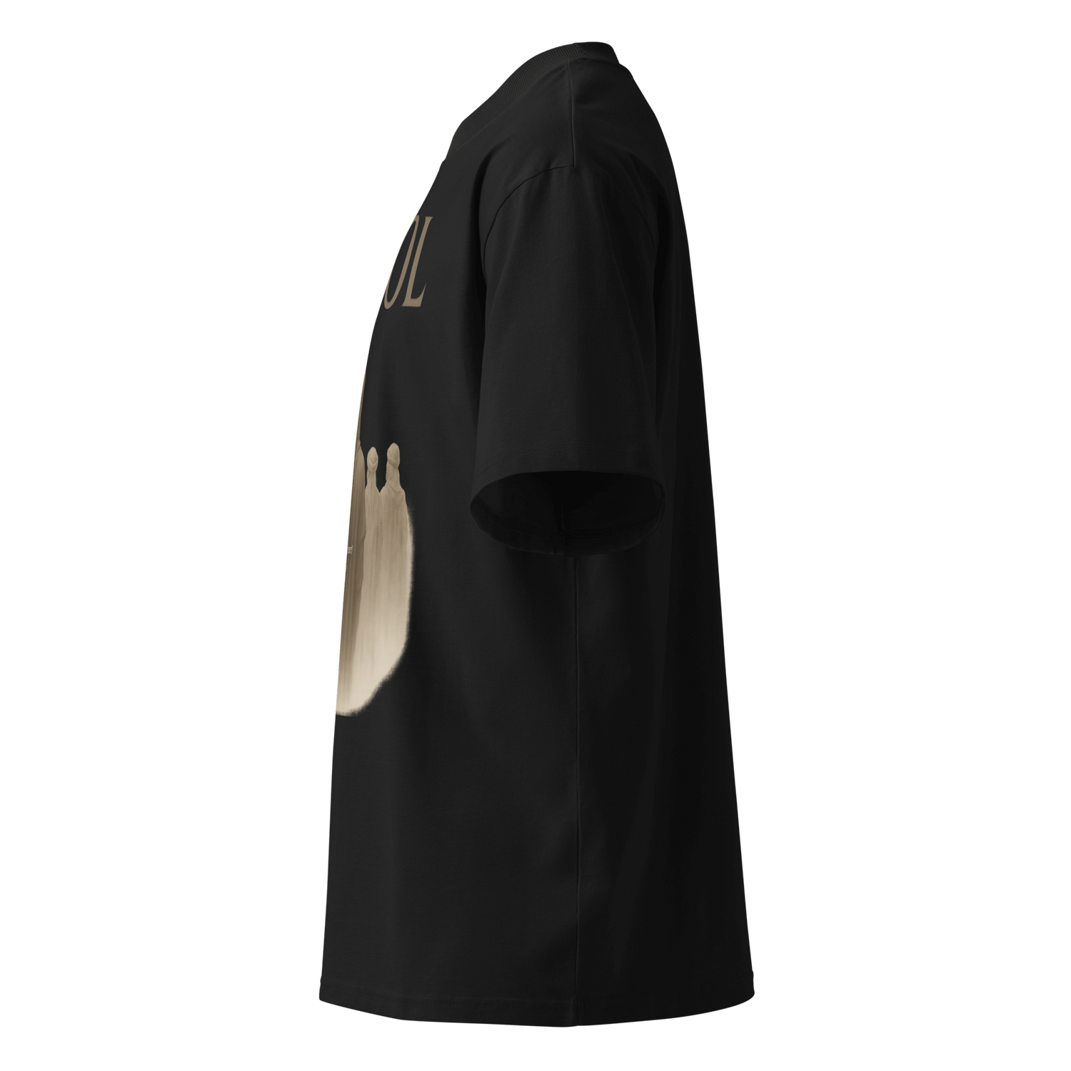 Unisex organic oversized high neck t-shirt
