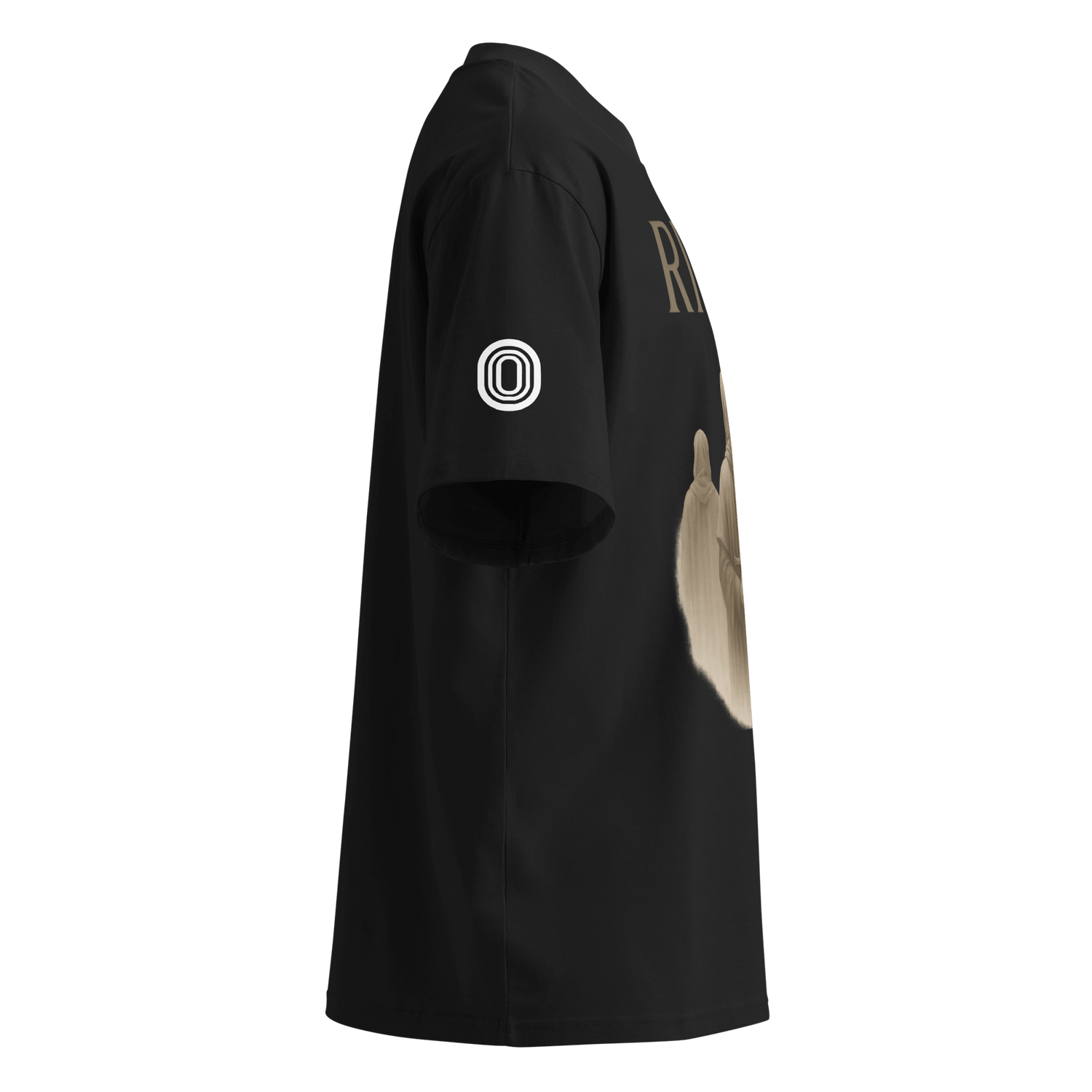 Unisex organic oversized high neck t-shirt