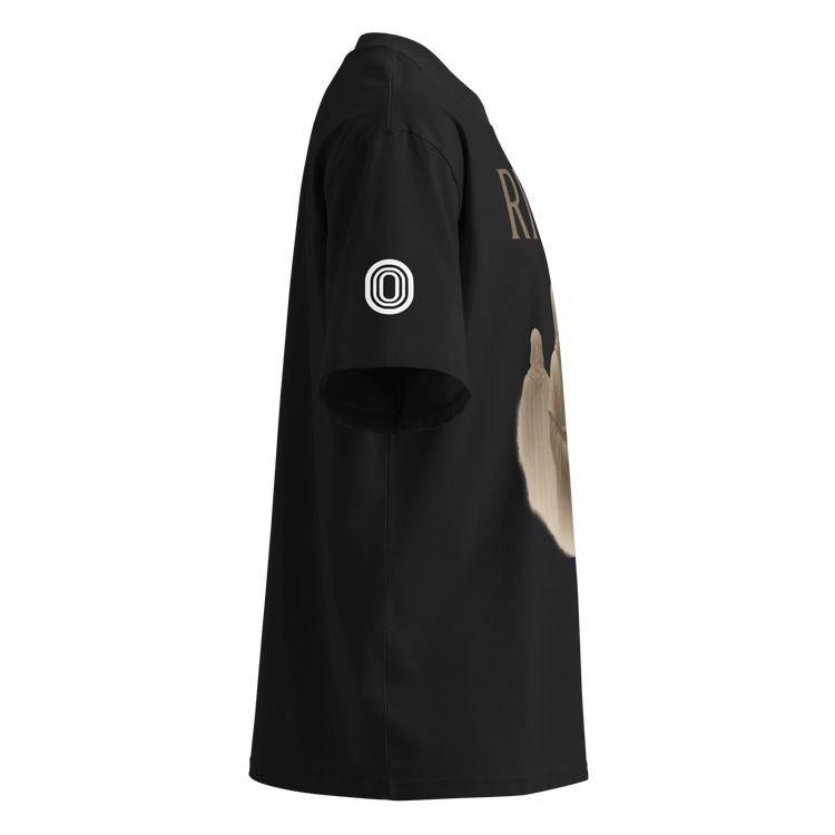 Unisex organic oversized high neck t-shirt