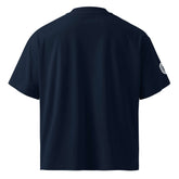 Unisex organic oversized high neck t-shirt