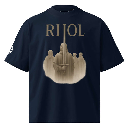 Unisex organic oversized high neck t-shirt