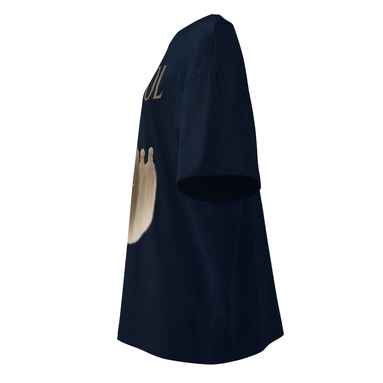 Unisex organic oversized high neck t-shirt