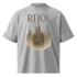 Unisex organic oversized high neck t-shirt