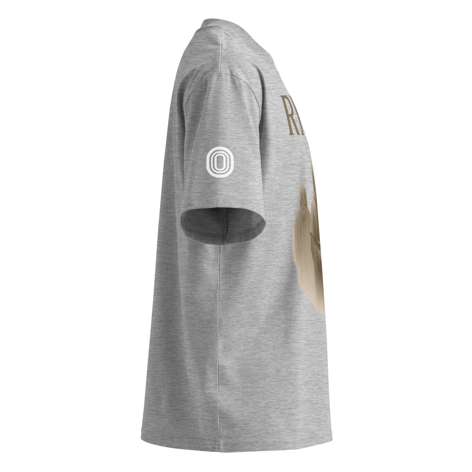 Unisex organic oversized high neck t-shirt