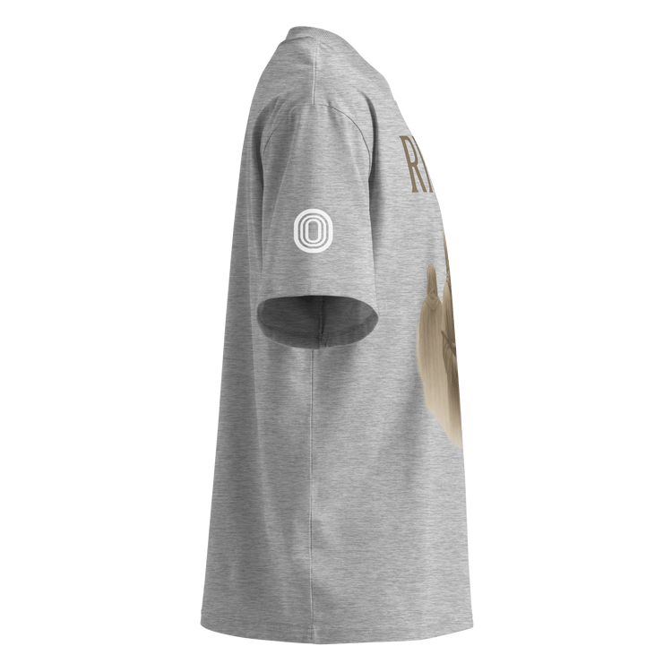 Unisex organic oversized high neck t-shirt