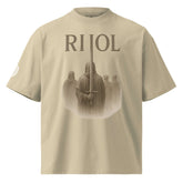 Unisex organic oversized high neck t-shirt
