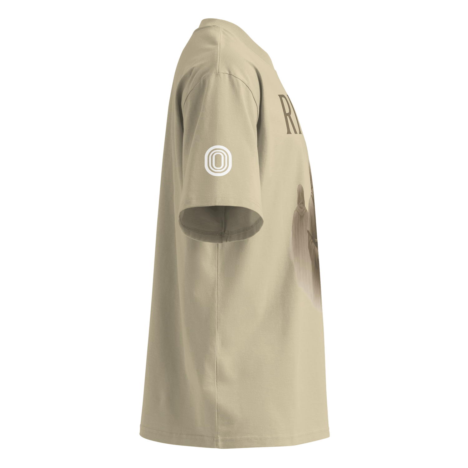 Unisex organic oversized high neck t-shirt
