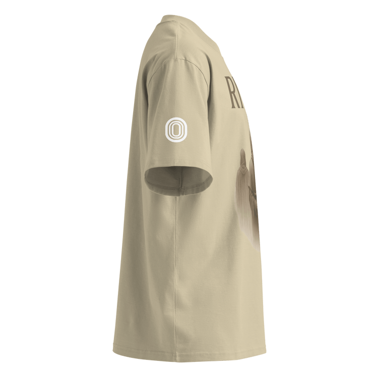 Unisex organic oversized high neck t-shirt